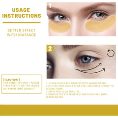 60-Piece 24K Gold Eye Mask – Anti-Dark Circle & Firming Patches