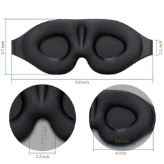 3D Contoured Sleep Mask – Light-Blocking Eye Cover