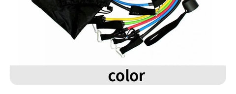 11-Piece TPE Resistance Band Set – Full-Body Workout Kit