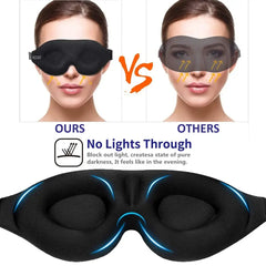 3D Contoured Sleep Mask – Light-Blocking Eye Cover