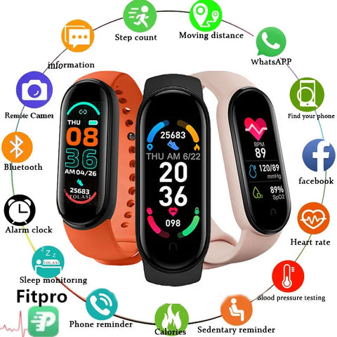 M6 Fitness Smartwatch – All-in-One Health Tracker