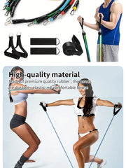 11-Piece TPE Resistance Band Set – Full-Body Workout Kit