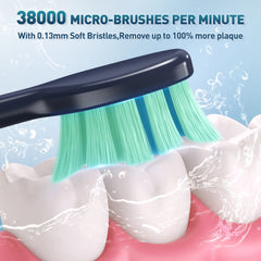 Sejoy JS10-1 Sonic Electric Toothbrush – Rechargeable with 10 Brush Heads