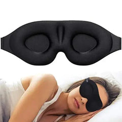 3D Contoured Sleep Mask – Light-Blocking Eye Cover