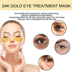 60-Piece 24K Gold Eye Mask – Anti-Dark Circle & Firming Patches