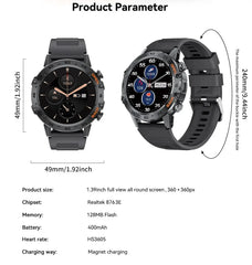 LIGE 1.39" Bluetooth Call Smartwatch