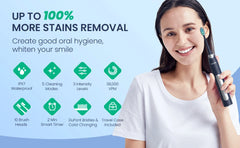 Sejoy JS10-1 Sonic Electric Toothbrush – Rechargeable with 10 Brush Heads