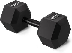 Rubber Hex Dumbbell with Anti-Slip Handle