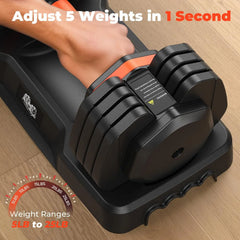 Adjustable 25LB Dumbbell Set