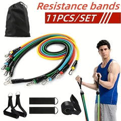 11-Piece TPE Resistance Band Set – Full-Body Workout Kit