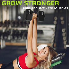 Rubber Hex Dumbbell with Anti-Slip Handle