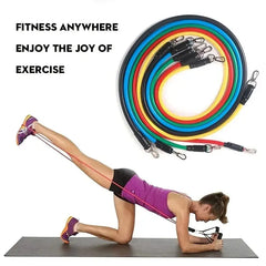 11-Piece TPE Resistance Band Set – Full-Body Workout Kit