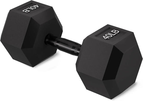Rubber Hex Dumbbell with Anti-Slip Handle