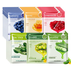 30-Piece Natural Plant Sheet Mask Set – Hydrating & Nourishing