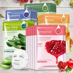 30-Piece Natural Plant Sheet Mask Set – Hydrating & Nourishing