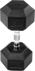 Rubber Hex Dumbbell with Anti-Slip Handle